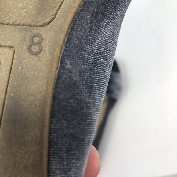 Kohls SO Shoes Womens 8 Cant Even Grey Velvet Ballet Flats Slip On Comfort Fit - Picture 11 of 11